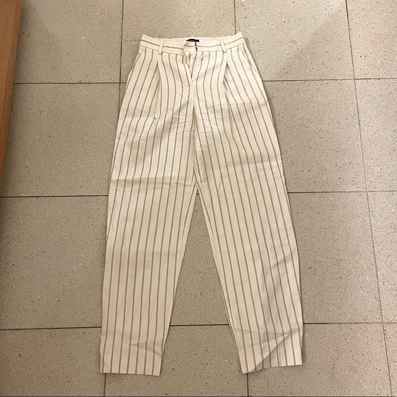 Theory “Pleats Pant” - Size 0, Pajama Stripe - Cream - Picture 1 of 6